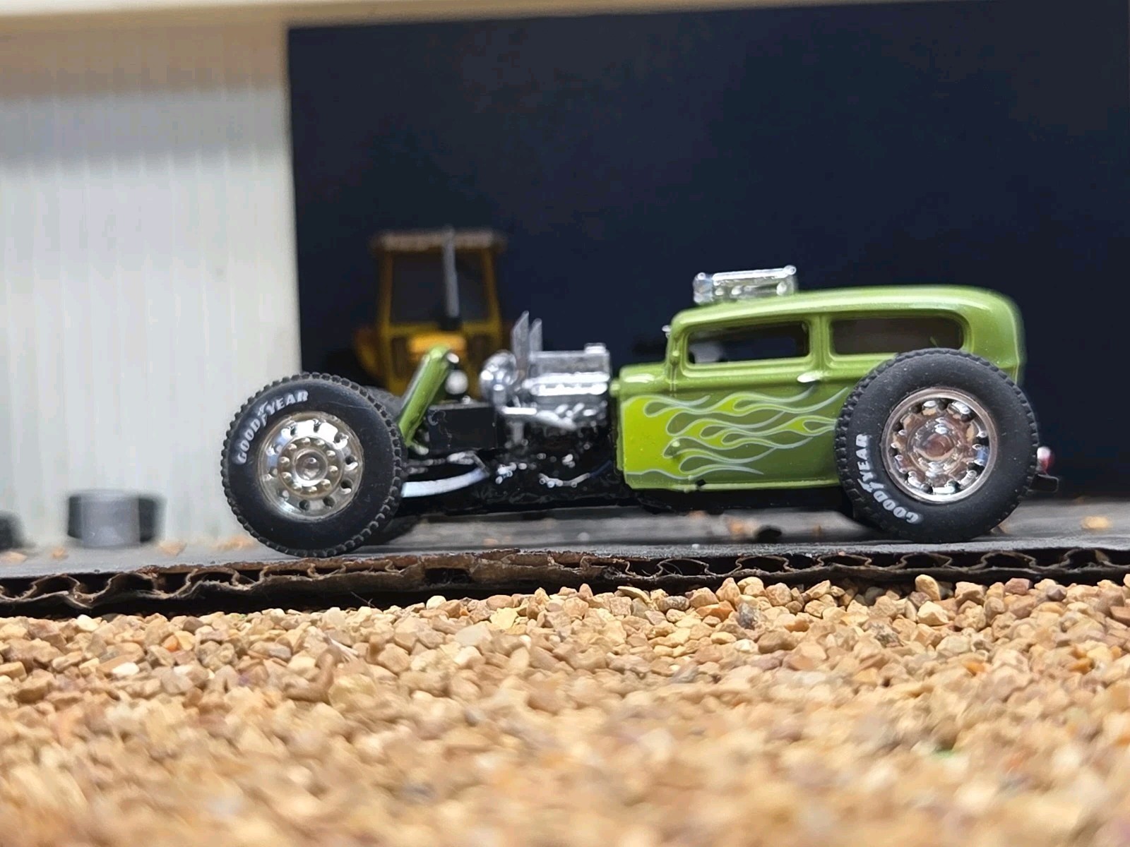 Custom 1:64 street Rat Rod lowered hot FORD chopped panel paddy wagon HotWheels