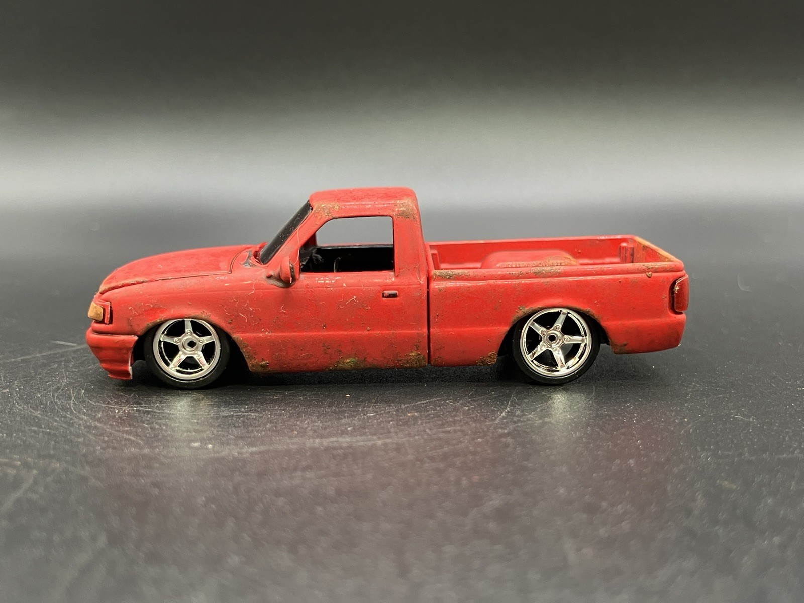 1995 Ford Ranger Pickup Truck Weathered Rusty Barn Find 1/64 Diecast Custom M2