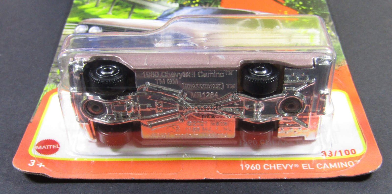 2022 Matchbox Mauve 1960 CHEVY EL CAMINO Card #33 MB18-061126