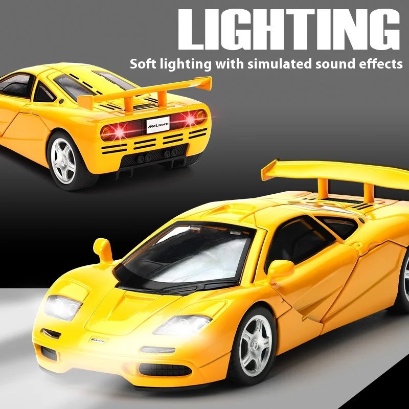 1:32 McLaren F1 Alloy Sports Car Model with Base Children’s Toy Car Collection