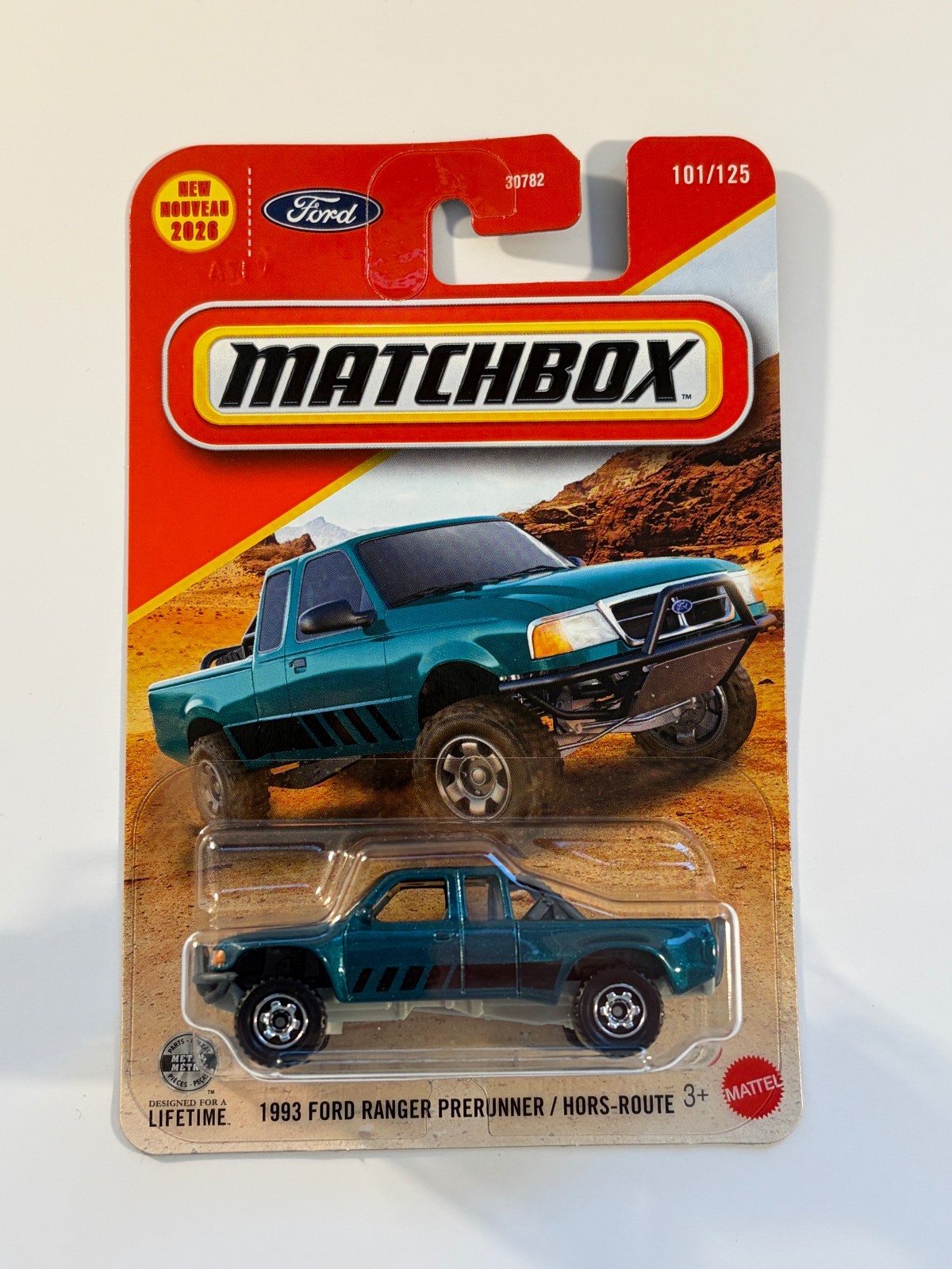 2026 Matchbox MB MBX 1993 Ford Ranger Prerunner aqua blue f150 pickup truck