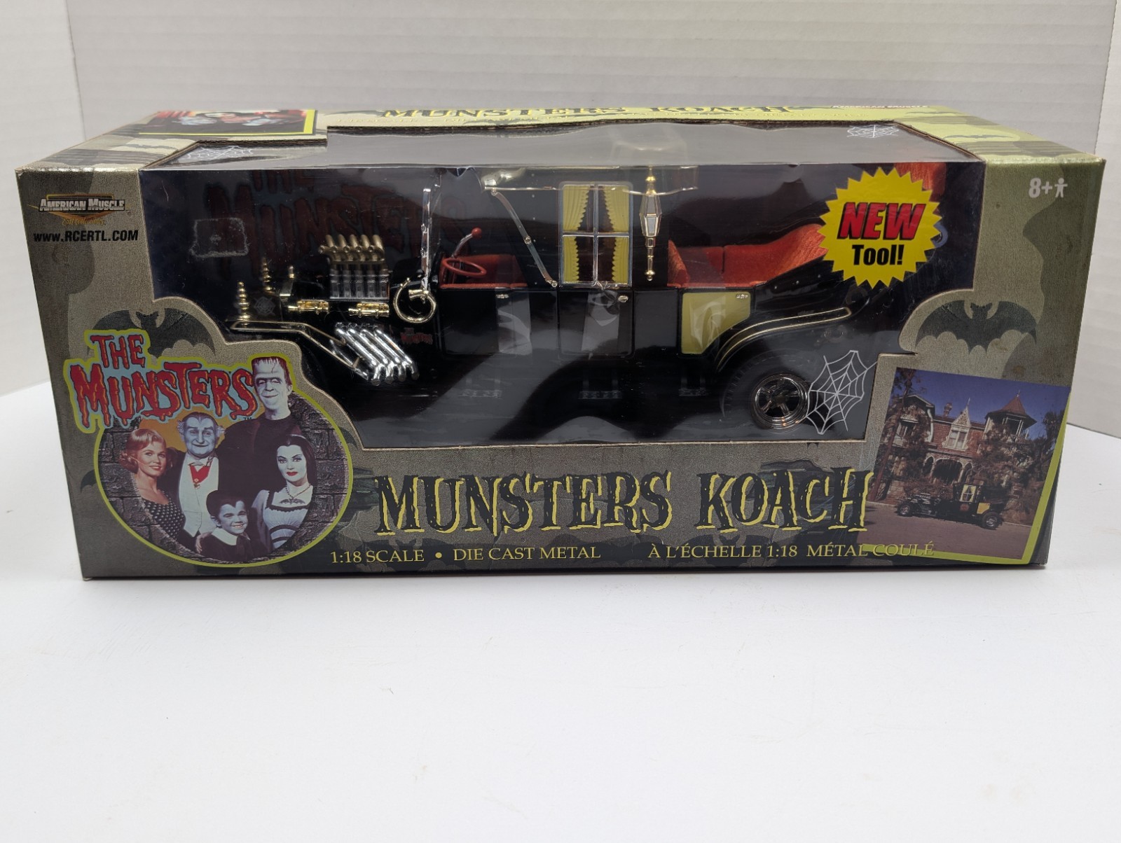 2002 ERTL American Muscle The Munsters Koach 1:18 Diecast George Barris NIB