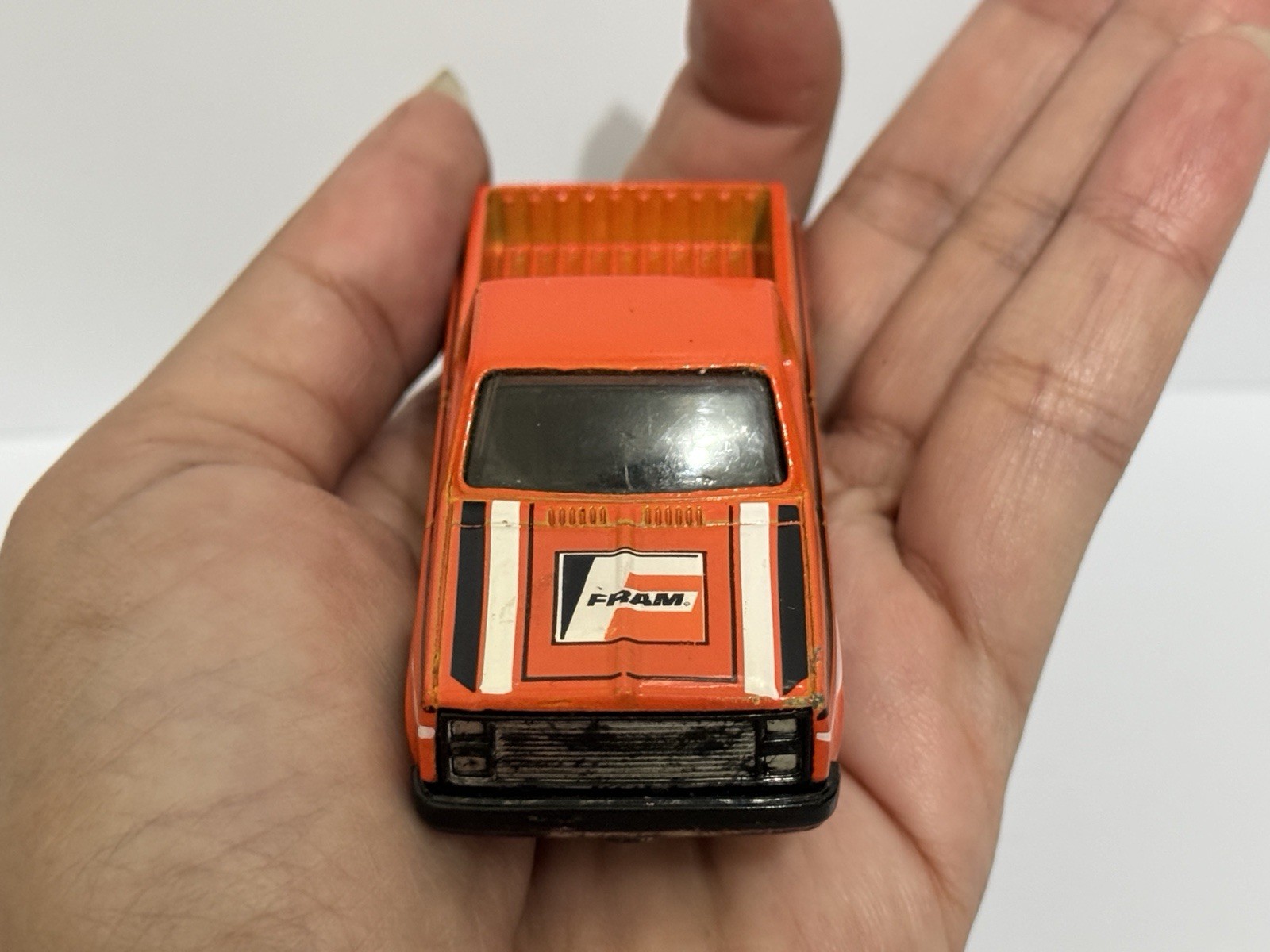Hot Wheels 83 Chevy Silverado Orange Fram Loose (2 Pcs)