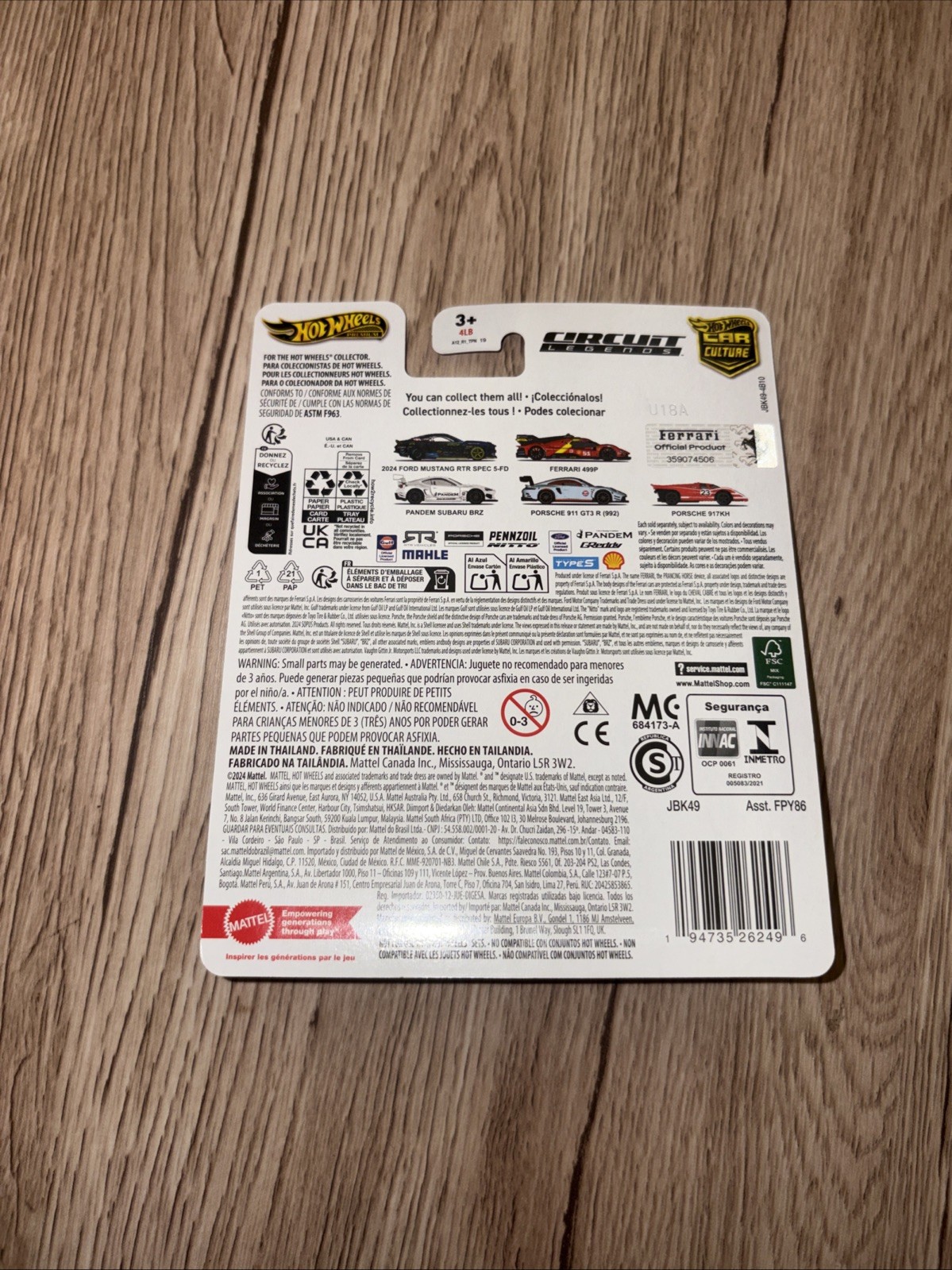 JBK49 Hot Wheels Premium 2025 Culture “Circuit Legends” Ferrari 499P Red 1:64