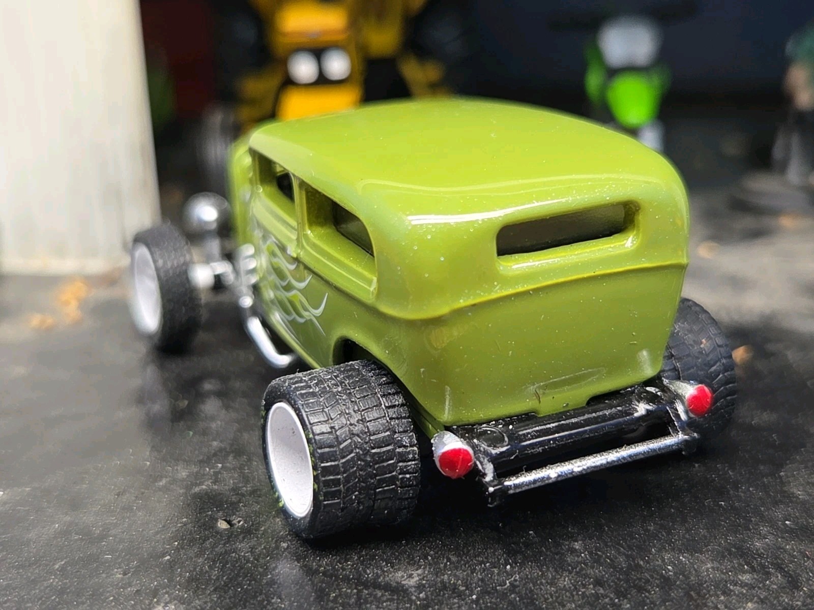 Custom 1:64 street Rat Rod lowered hot FORD chopped panel paddy wagon HotWheels