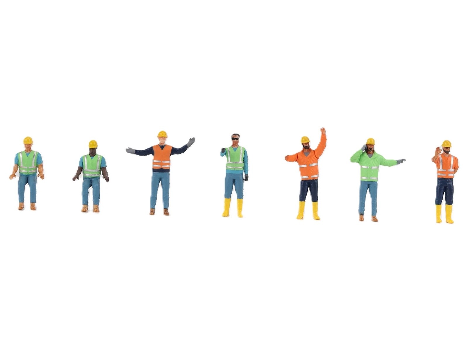 “CONSTRUCTION WORKERS” 7 PC FIGURE SET FOR 1/50 SCALE BY DIECAST MASTERS 85790