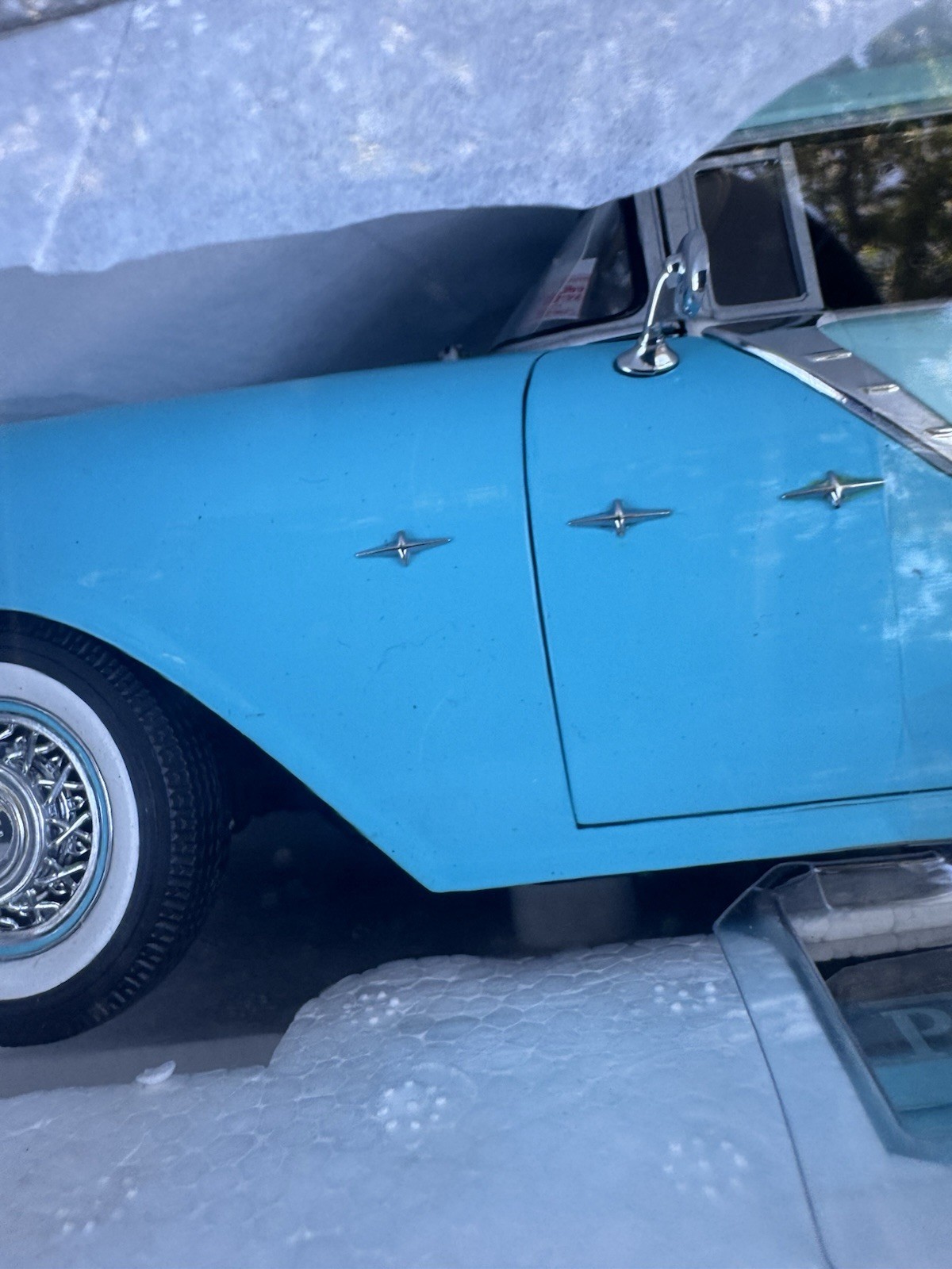 Sun Star 5041 1955 PONTIAC STAR CHIEF HARD TOP Castle Gray/ Nautilus Blue