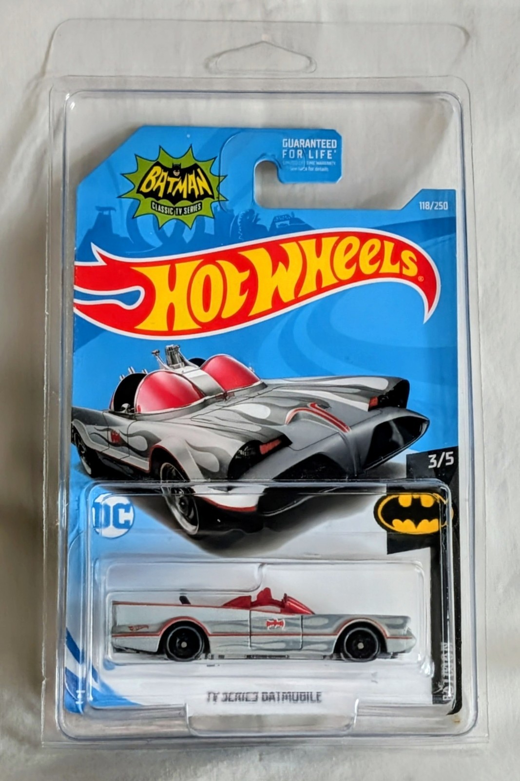 Hot Wheels Classic TV Series Batmobile Silver 2019 HW Batman 3/5 118/250 FYB90