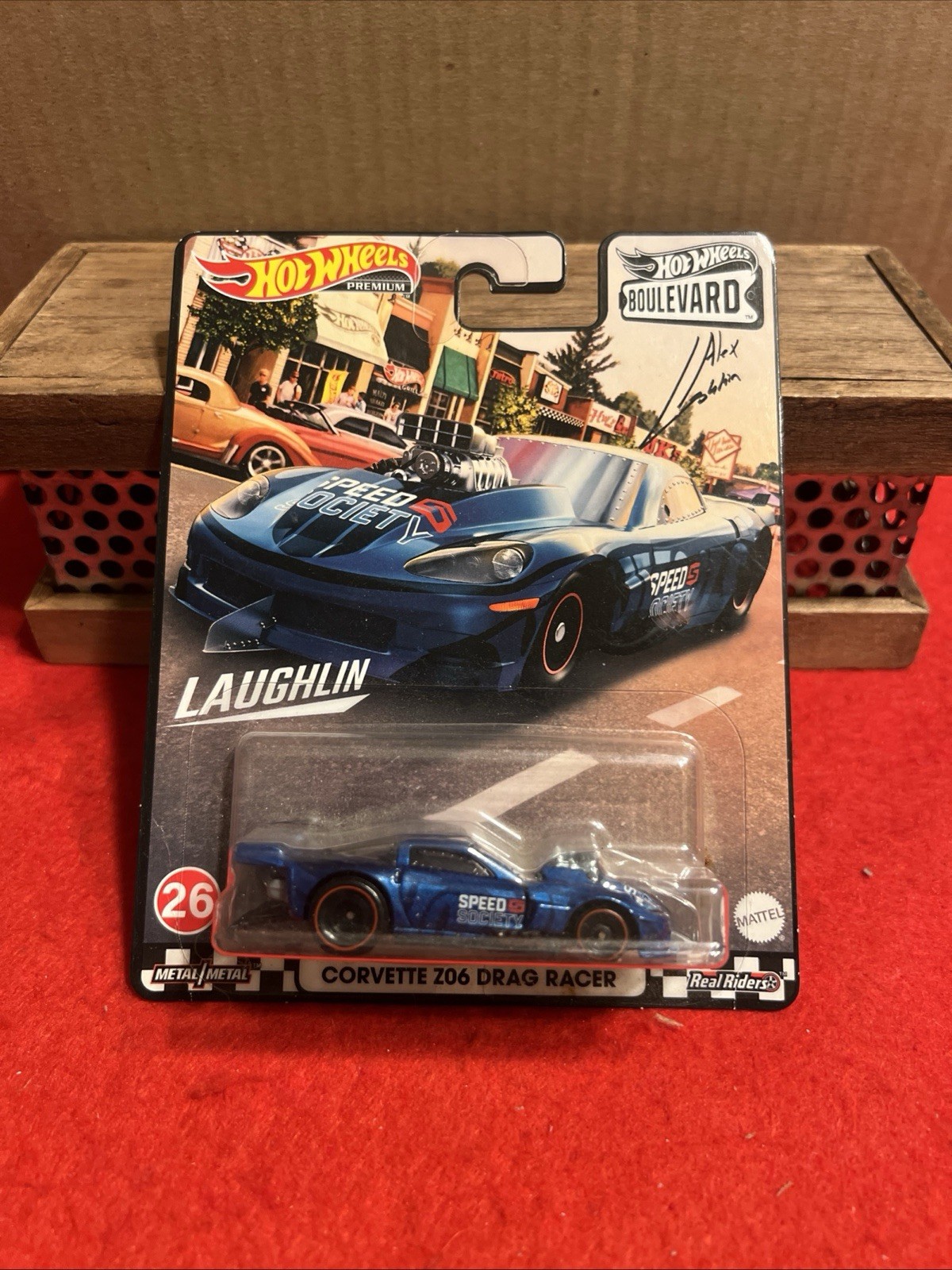 Hot Wheels Boulevard Laughlin Racing Corvette Z06 Drag Racer In Protector 🛞🛞🛞