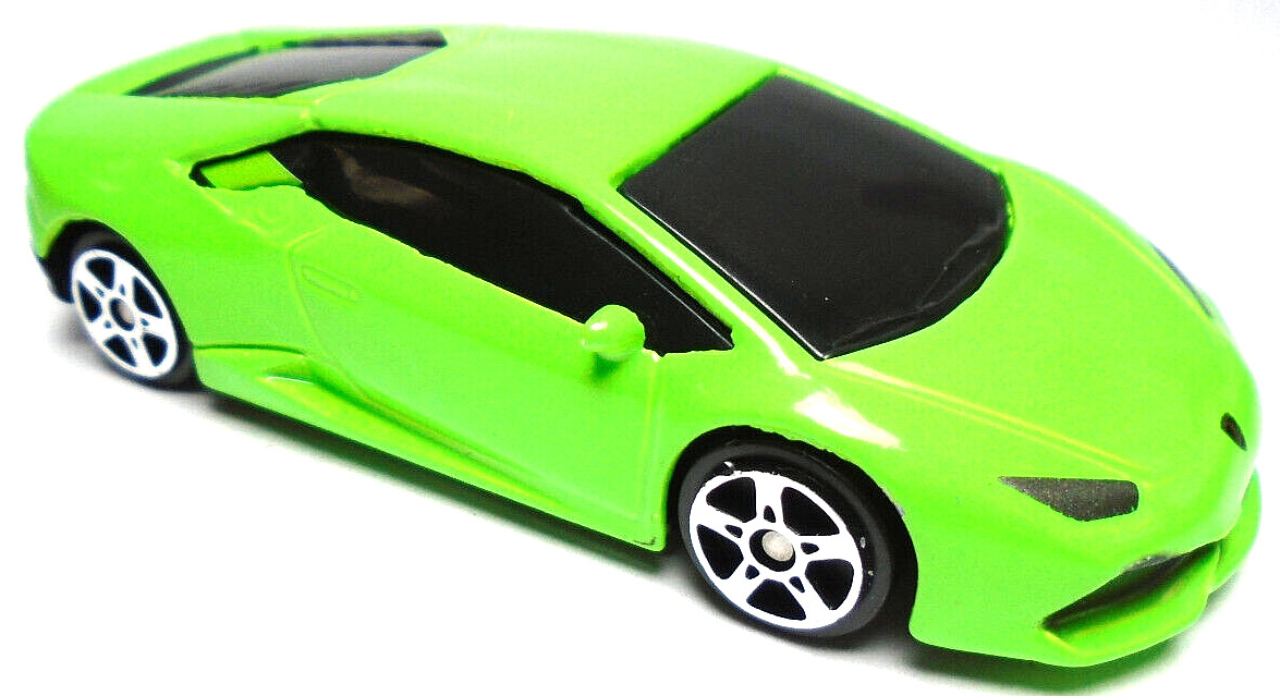 MAISTO LAMBORGHINI HURACAN LP 610-4 GREEN 1:64 DIECAST 3″ CAR WITH SILVER RIMS