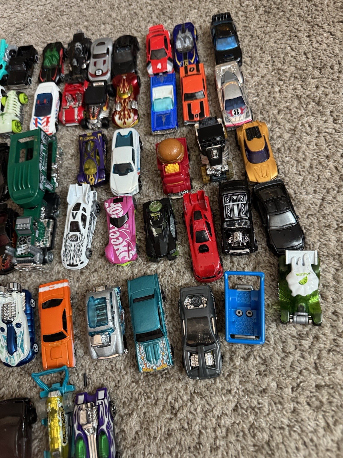 Hot Wheels Lot of 52 Diecast Toy Cars Mixed Vehicles