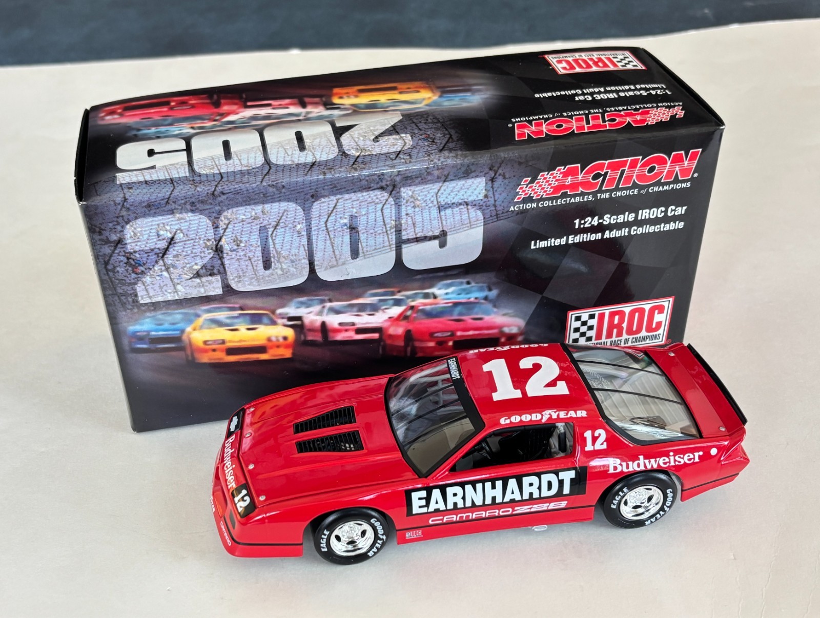 #12 Dale Earnhardt, 1987 IROC Budweiser Camaro, Action 1/24 Scale, 1 of 4,644