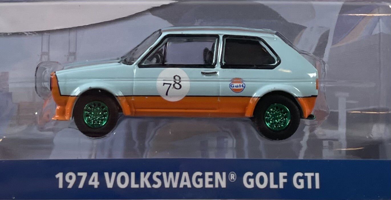 CHASE GREENLIGHT 1:64 1974 VOLKSWAGEN GOLF GTI GULF OIL SERIES 1 FACTORY SEALED!
