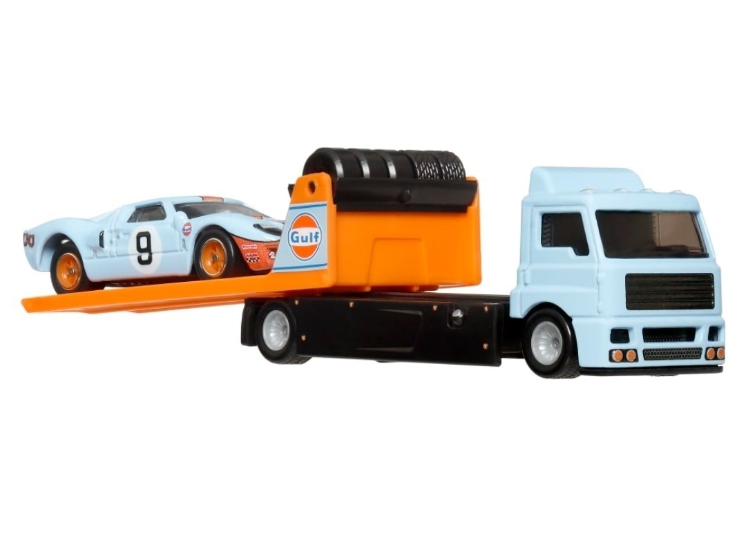 Hot Wheels Premium Collector Diorama Gulf Set McLAREN F1 Supervan Ford GT-40 NEW