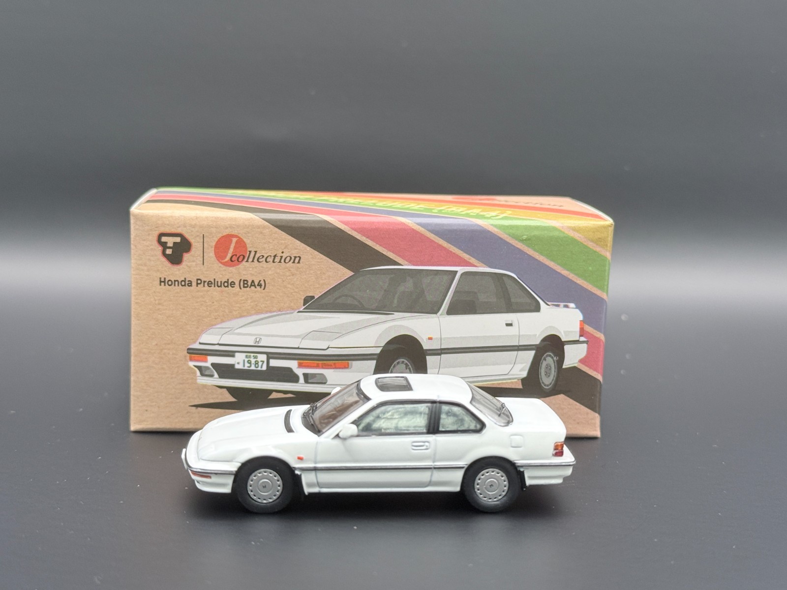 Tarmac Works x J-Collection Honda Prelude BA4 White 1/64