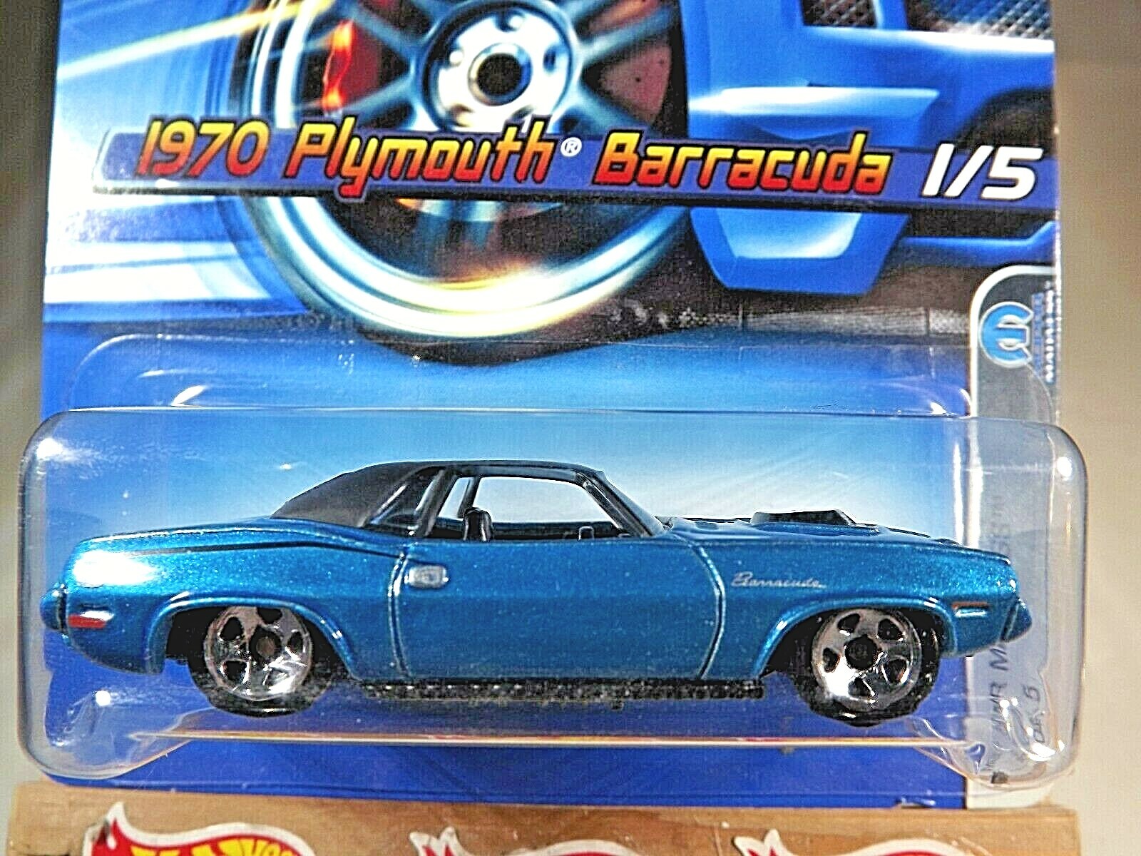 2006 Hot Wheels #61 Mopar Madness 1/5 70 PLYMOUTH BARRACUDA Blue Variant w-Tampo