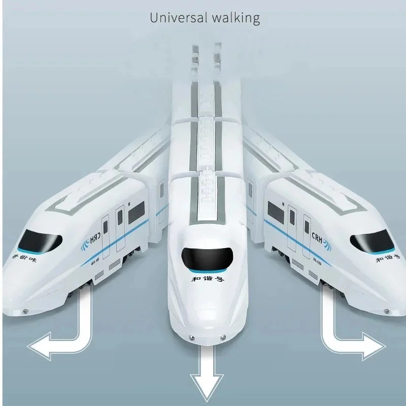 Kids DIY Simulation High Speed Railway Train Toy Car Electric Sound Light Model