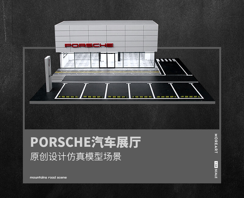 Diorama 1/64 Parking Lot Scene Garage Model LED Light Showroom Scene Display US
