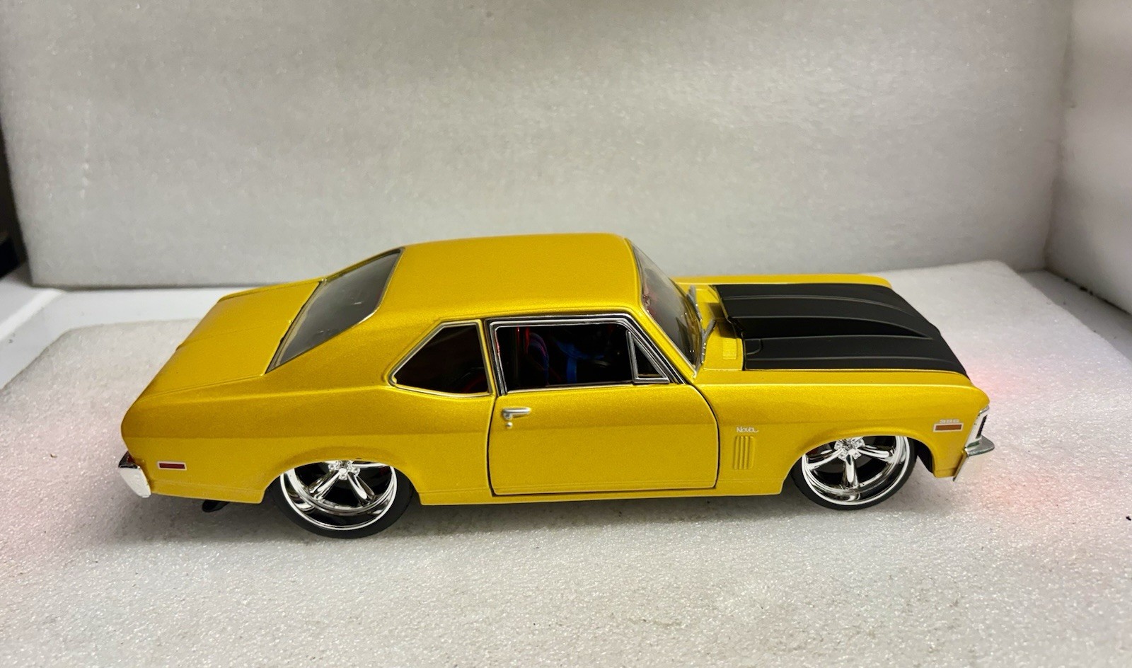 🔥1970 Chevy Nova SS PRO Super Street Car Custom BUILT WORKING LED LIGHTS 1/18