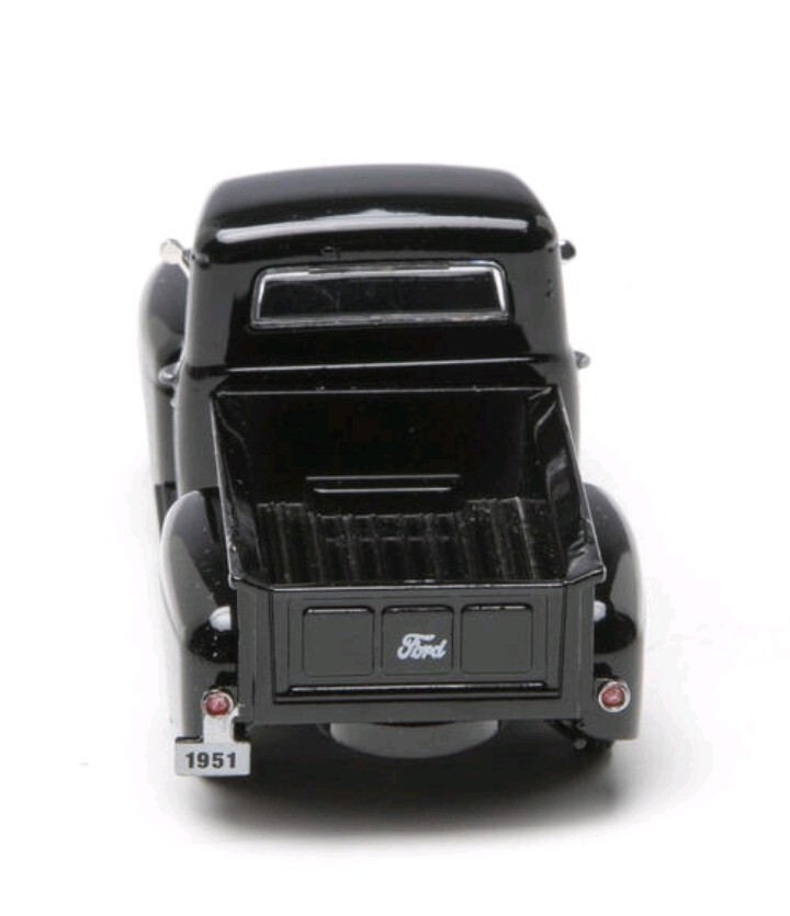 Denver Die-Cast 1:48 Scale 1951 Ford Pick-Up Truck – BLACK w/Red Rims – New
