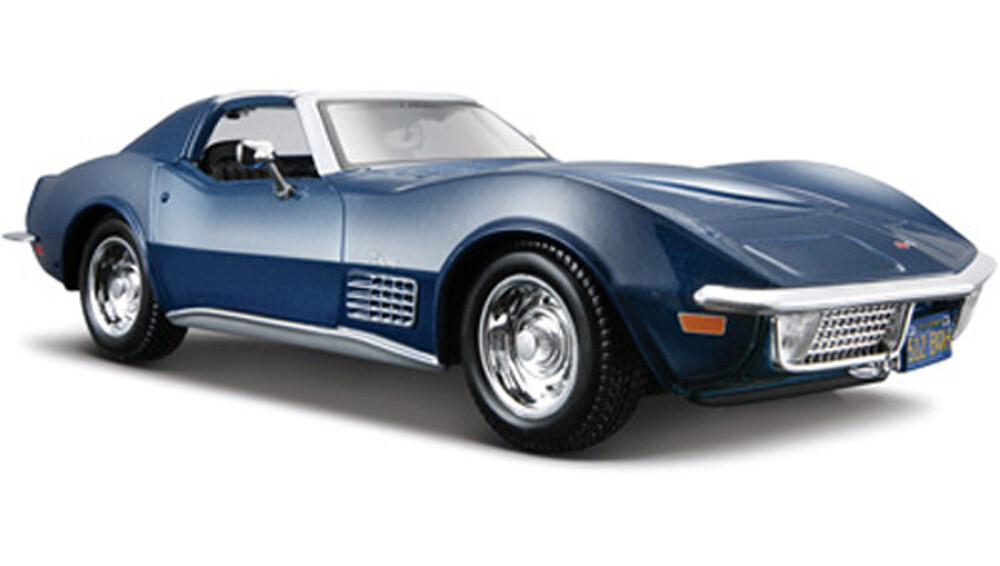 1970 CHEVY CORVETTE T-TOP BLUE 1/24 SCALE DIECAST CAR BY MAISTO 31202BU