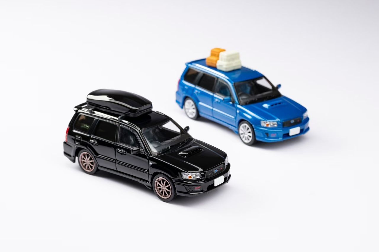 SUBARU FORESTER STI BLUE W/ ACCESSORIES 1/64 DIECAST CAR MODEL BY MODELMODEL MM
