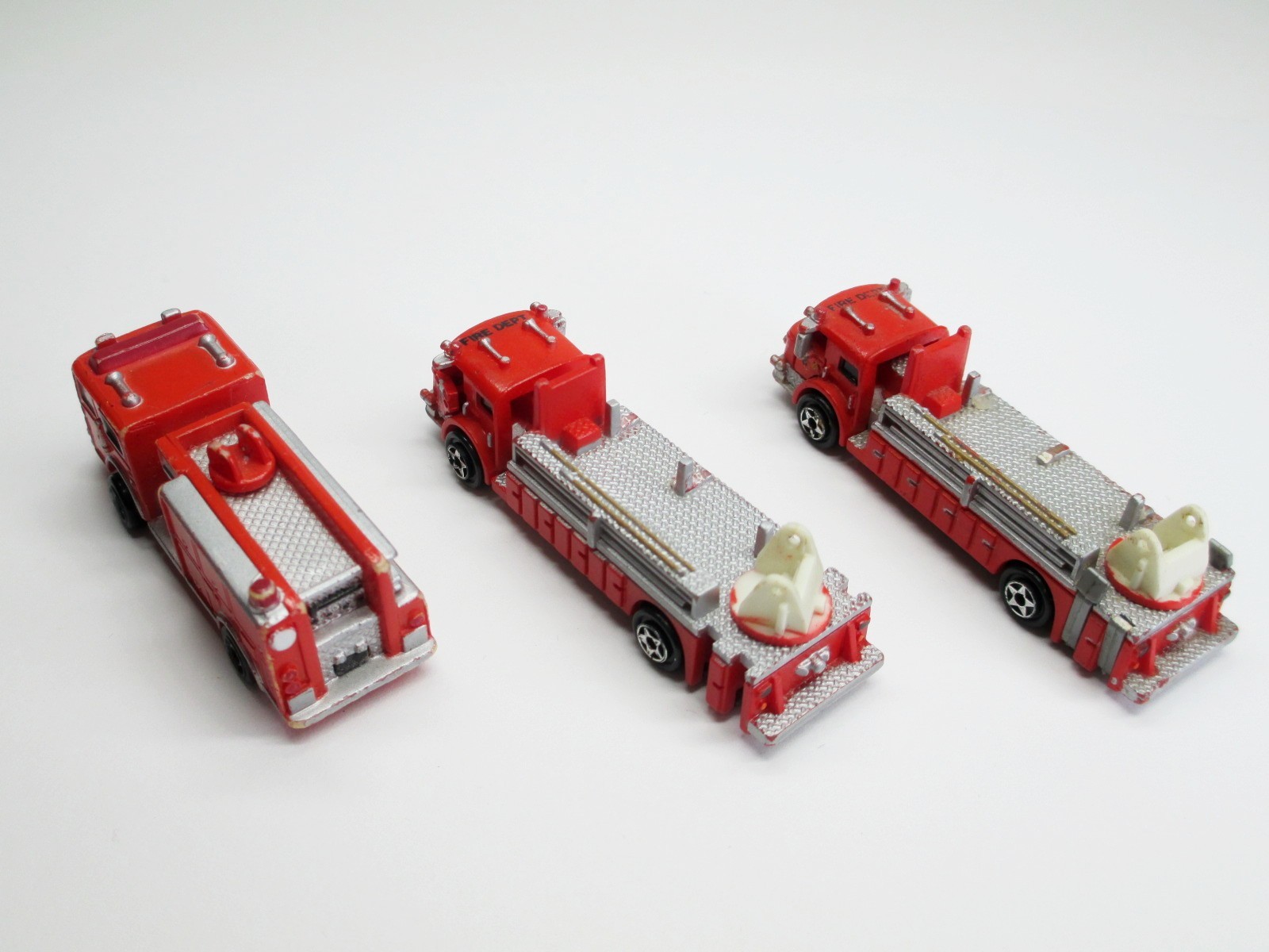 Micro Machines Fire Engine Trucks N Scale Pumper Red Emergency Vehicles Lot