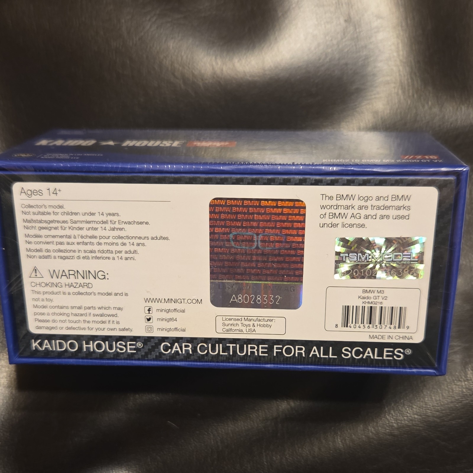 Mini GT Kaido House BMW M3 Kaido GT V2 KHMG216 Advan Blue Limited