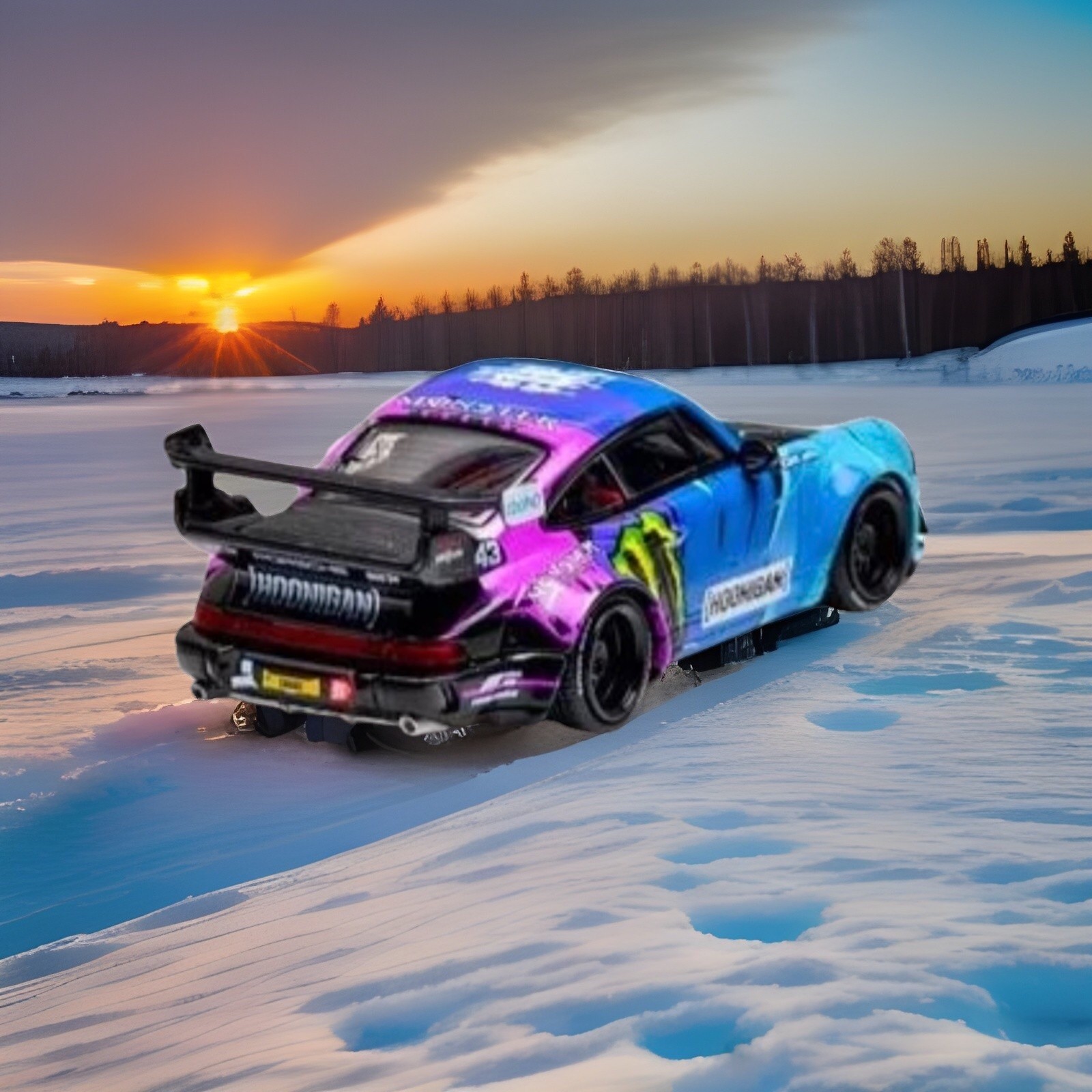 STREET WARRIOR PORSCHE RWB 993 HOONIGAN LIVERY 1:64~LIMITED EDITION 035 of 499