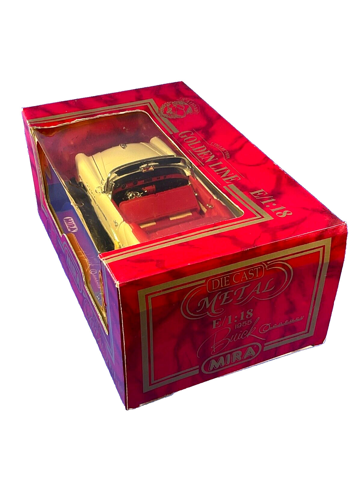 MIRA, Golden Line Collection, 1955 Buick Century Convertible Car, 1:18, NIB