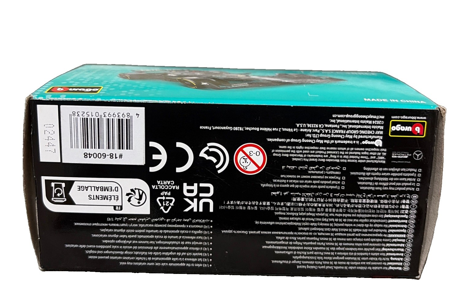 Burago 1:43 Petronas F1 Formula Mercedes AMG Lewis Hamilton and George Russell