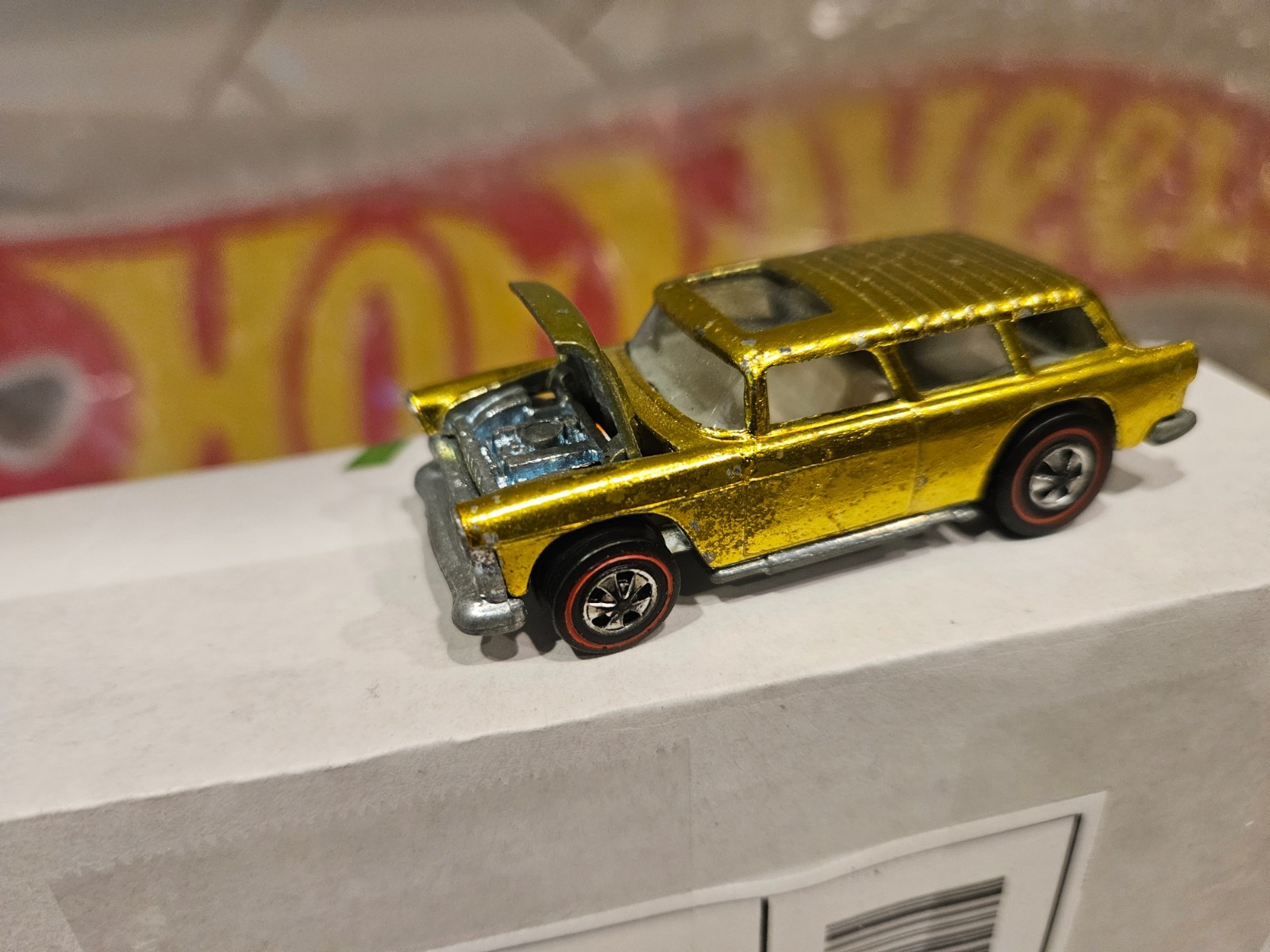 HOT WHEELS Custom Nomad Redline SpectraFlame Gold White Int EXC ORIGINAL wButton