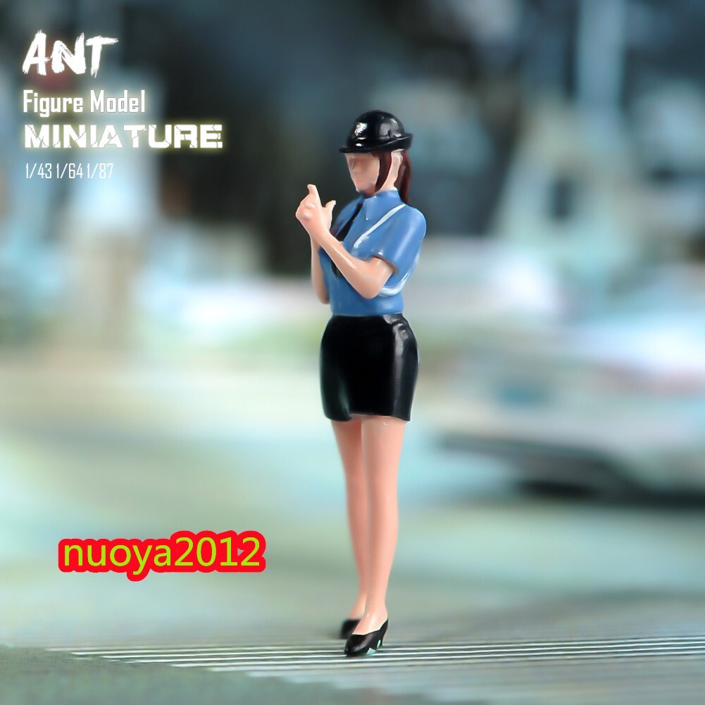 5pc 1/87 Police Girl Scene Props Miniatures Figures Model For Cars Vehicles Toys