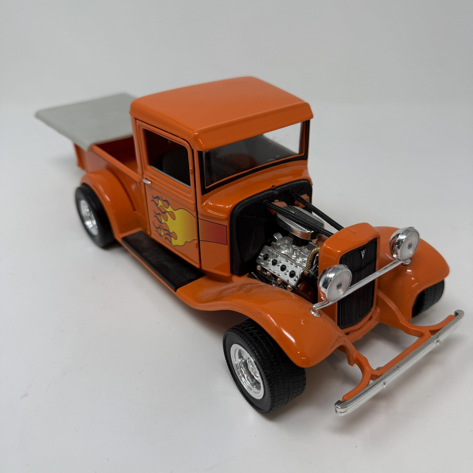 Die-cast Model of 1930s Ford-style Pickup (Hot Rod/Custom) flame Road Legends