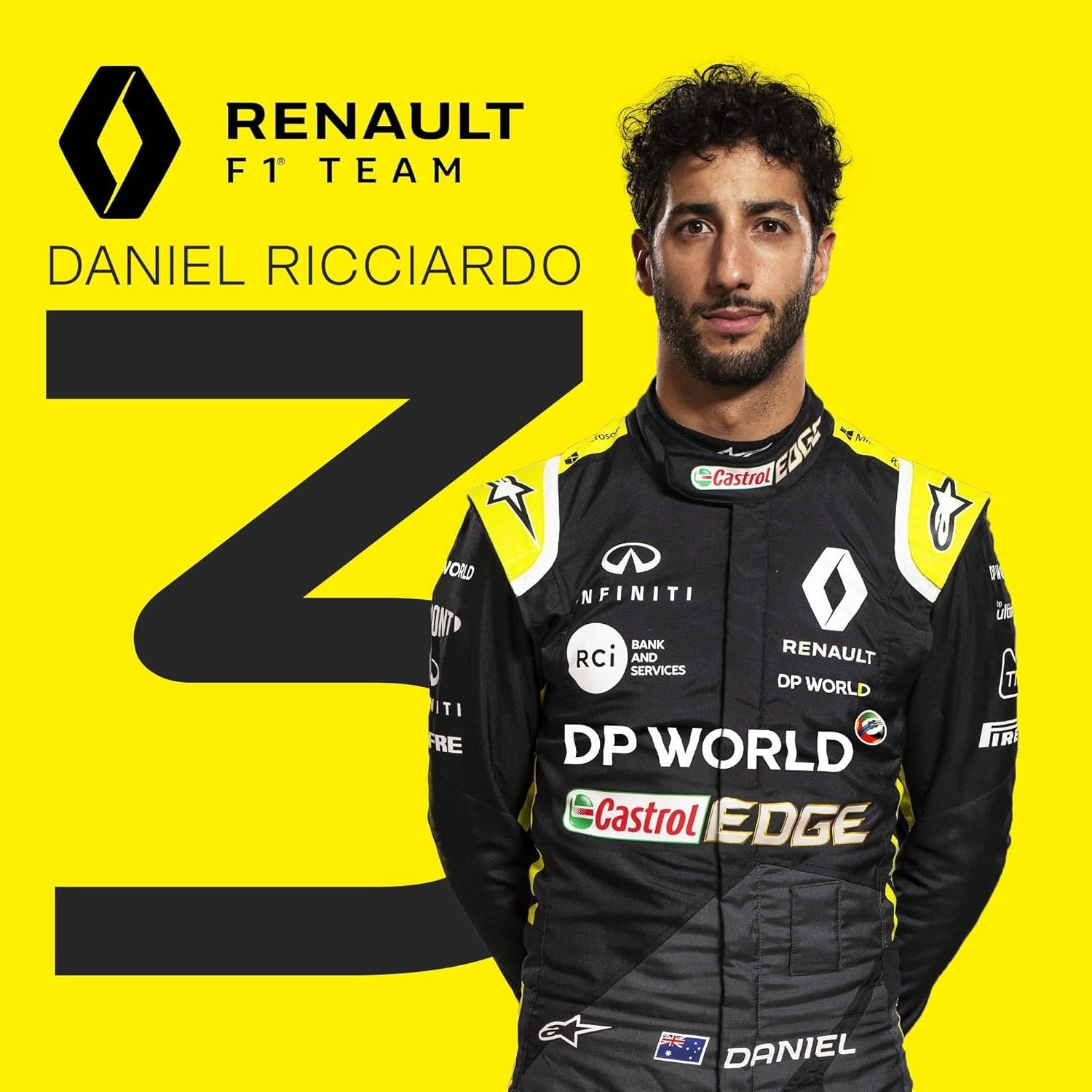 1:43 Scale Diecast Model of Renault RS20 F1 – Ricciardo & Ocon Collector’s Car