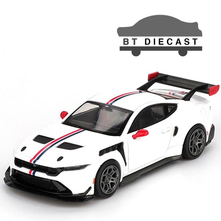 MINI GT FORD MUSTANG GTD SPIRIT of AMERICAN 1/64 DIECAST WHITE MGT01097
