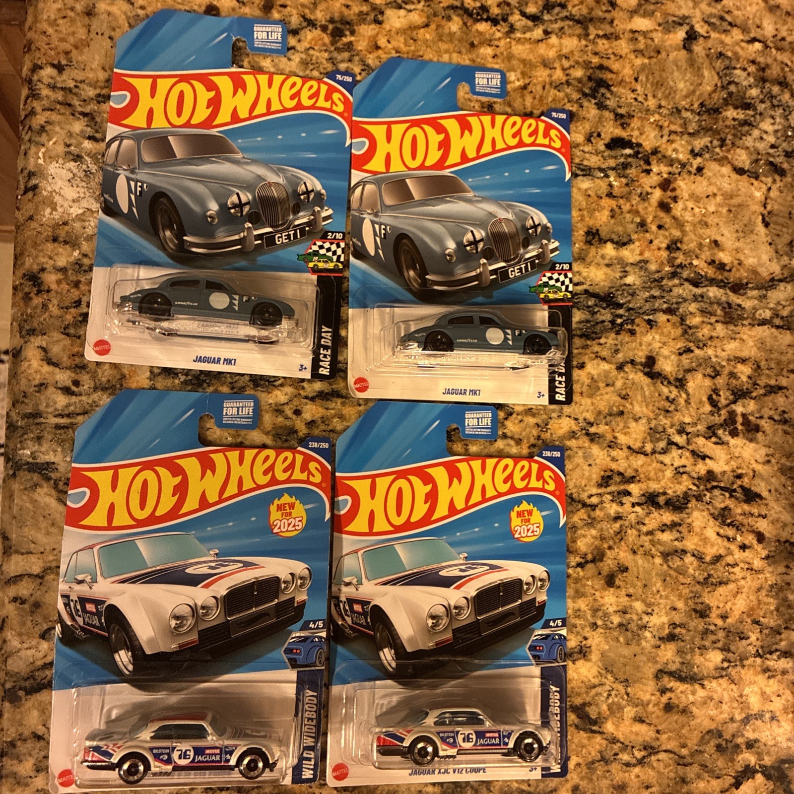 Hot Wheels 2025 White GreyJaguar XJC V12 Coupe 238/250 Wild Widebody Lot Of 4