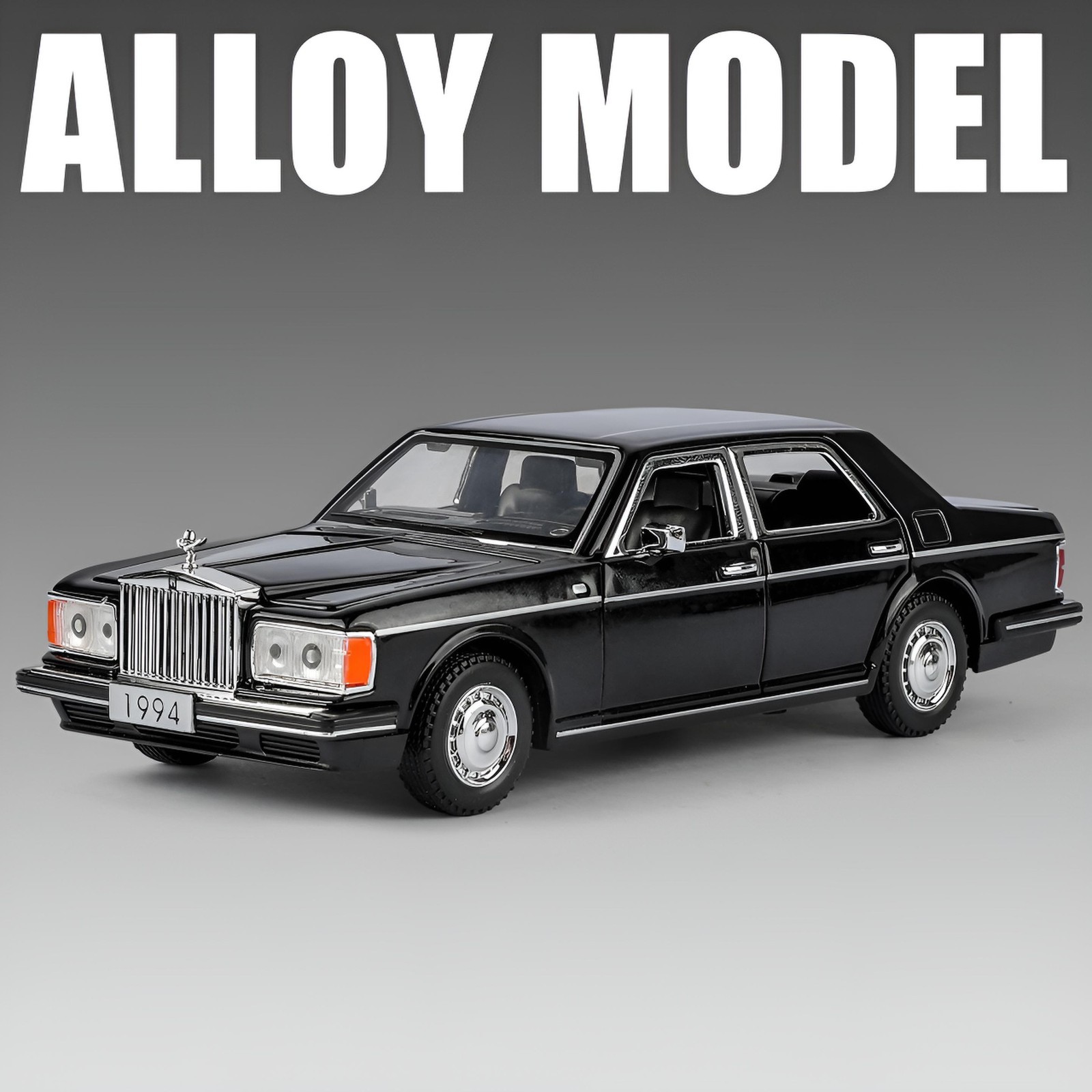 1:32 Vintage 1994 Rolls Royce Silver Spur Diecast-A Collectible Light Sound Toy