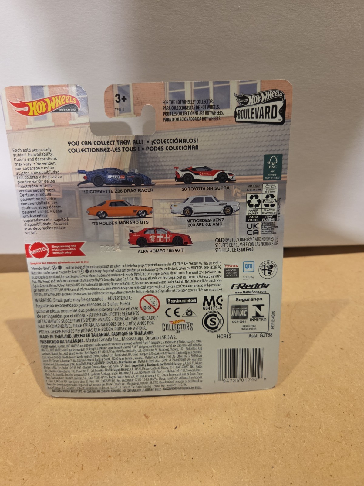 Hot Wheels Premium Boulevard Alex Laughlin ’12 Corvette Z06 Drag Racer