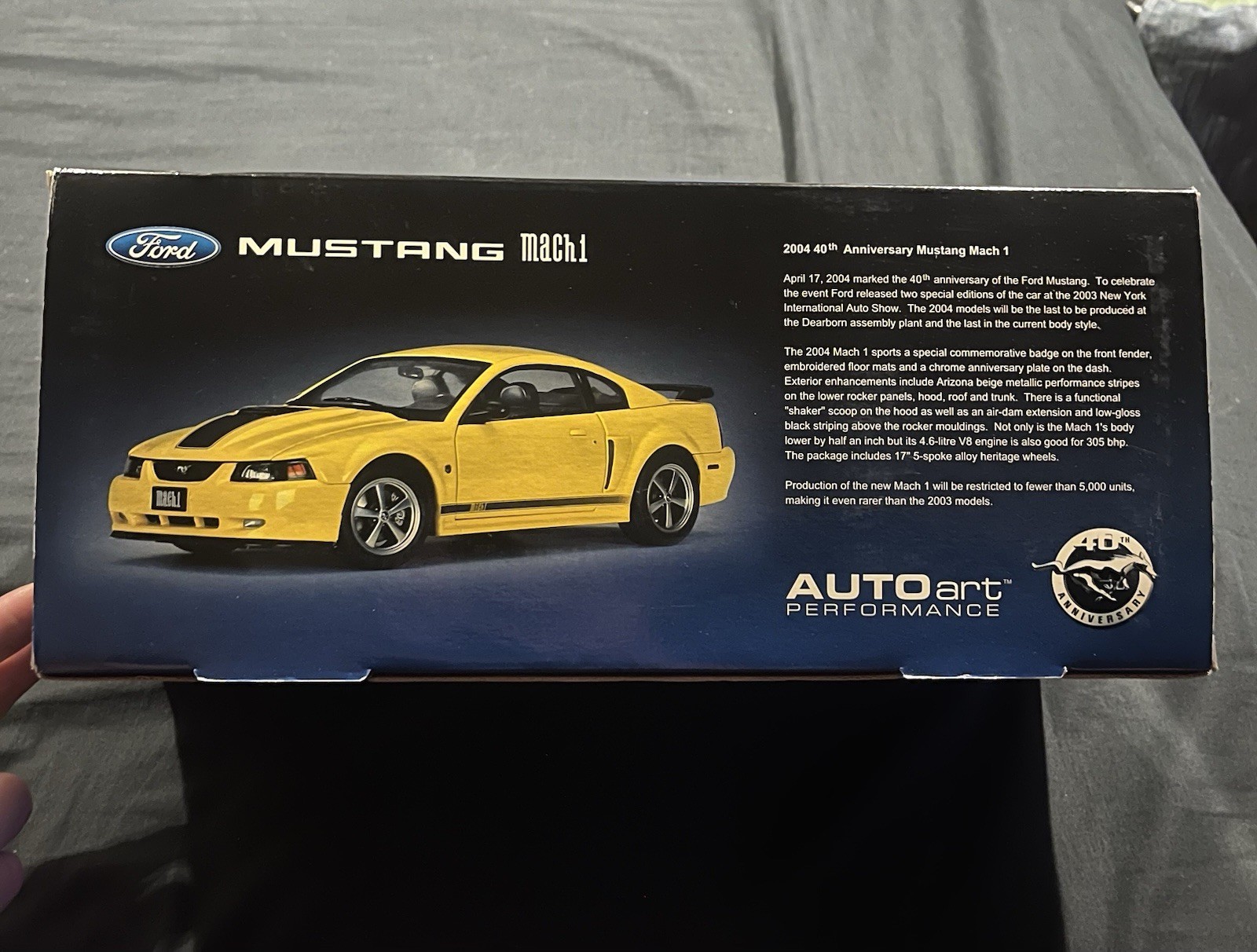 AUTOart Performance 1:18 2004 Ford Mustang Mach 1 Yellow Diecast Unopened