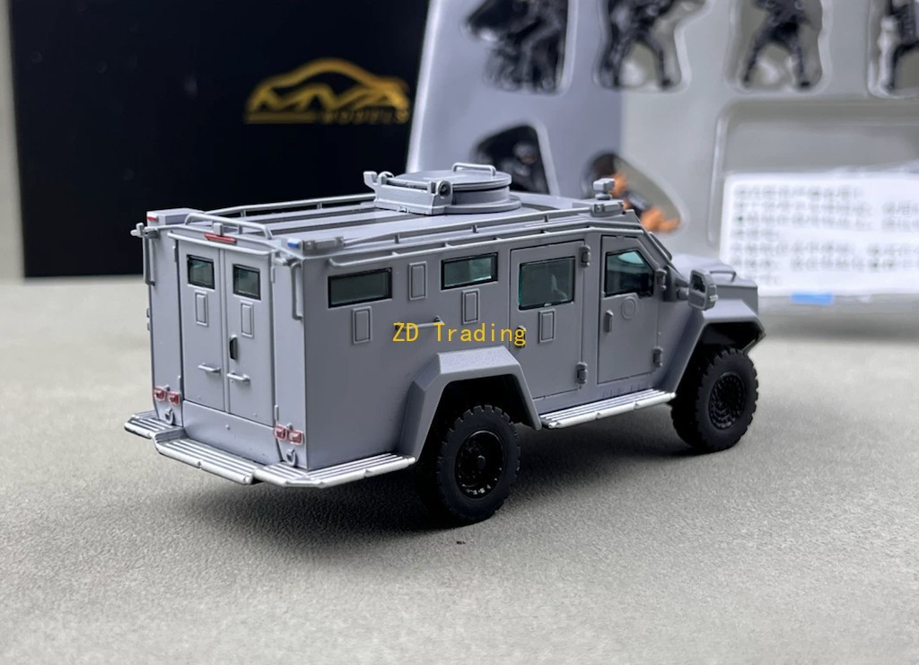 MVA 1:64 Gray Bearcat AFV Armored Vehicle Figures Model Diecast ABS Car BN