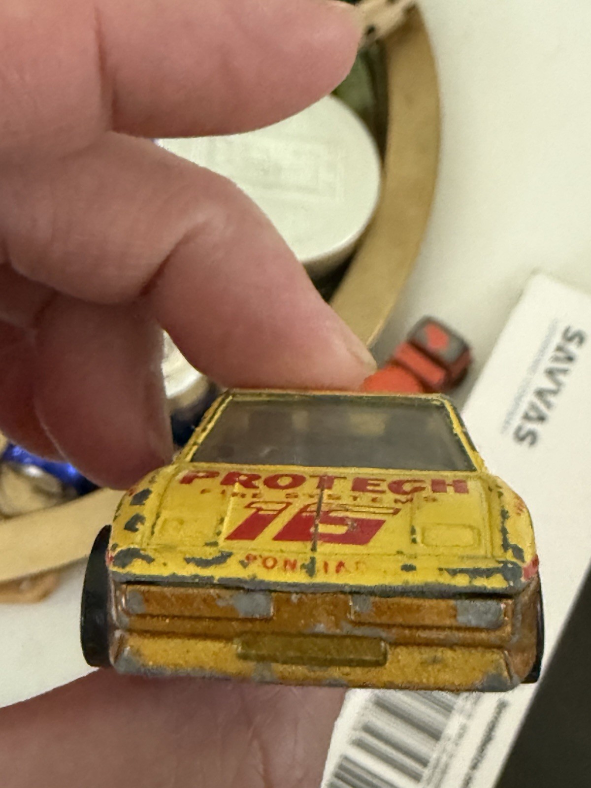VINTAGE 1985 MATCHBOX PONTIAC FIERO PROTECH #16 Gary B VERY RARE prism wheels