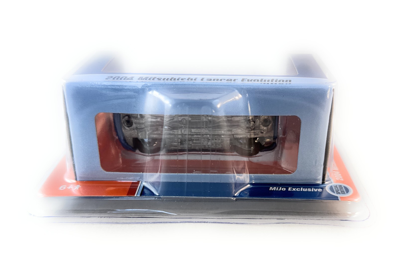 JOHNNY LIGHTNING 2004 BLU/ORANGE MITSUBISHI LANCER EVOLUTION GULF JLCP7249-4D