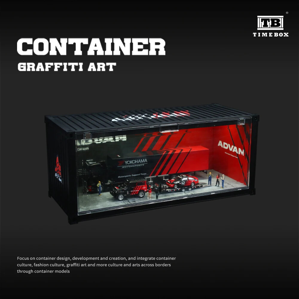 Diorama 1/64 Parking Lot Model LED Lighting Container Garage Building Model US