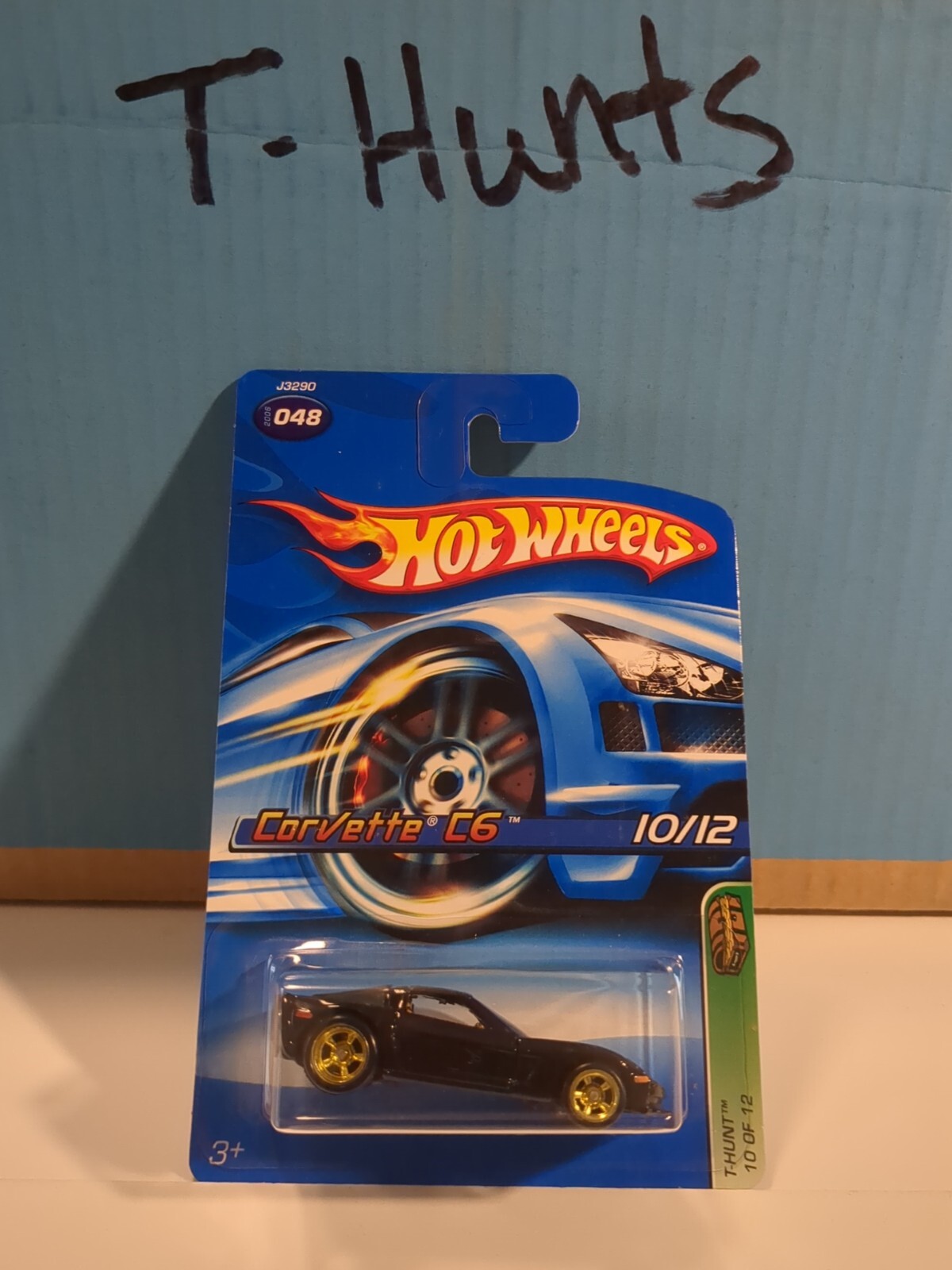 Hot Wheels 2006 Treasure Hunt Corvette C6 in Black with Real Riders Rare Vhtf