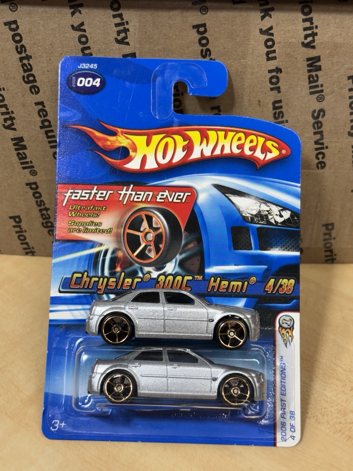 2006 Hot Wheels Chrysler 300C Hemi FTE Silver Bonus Loose
