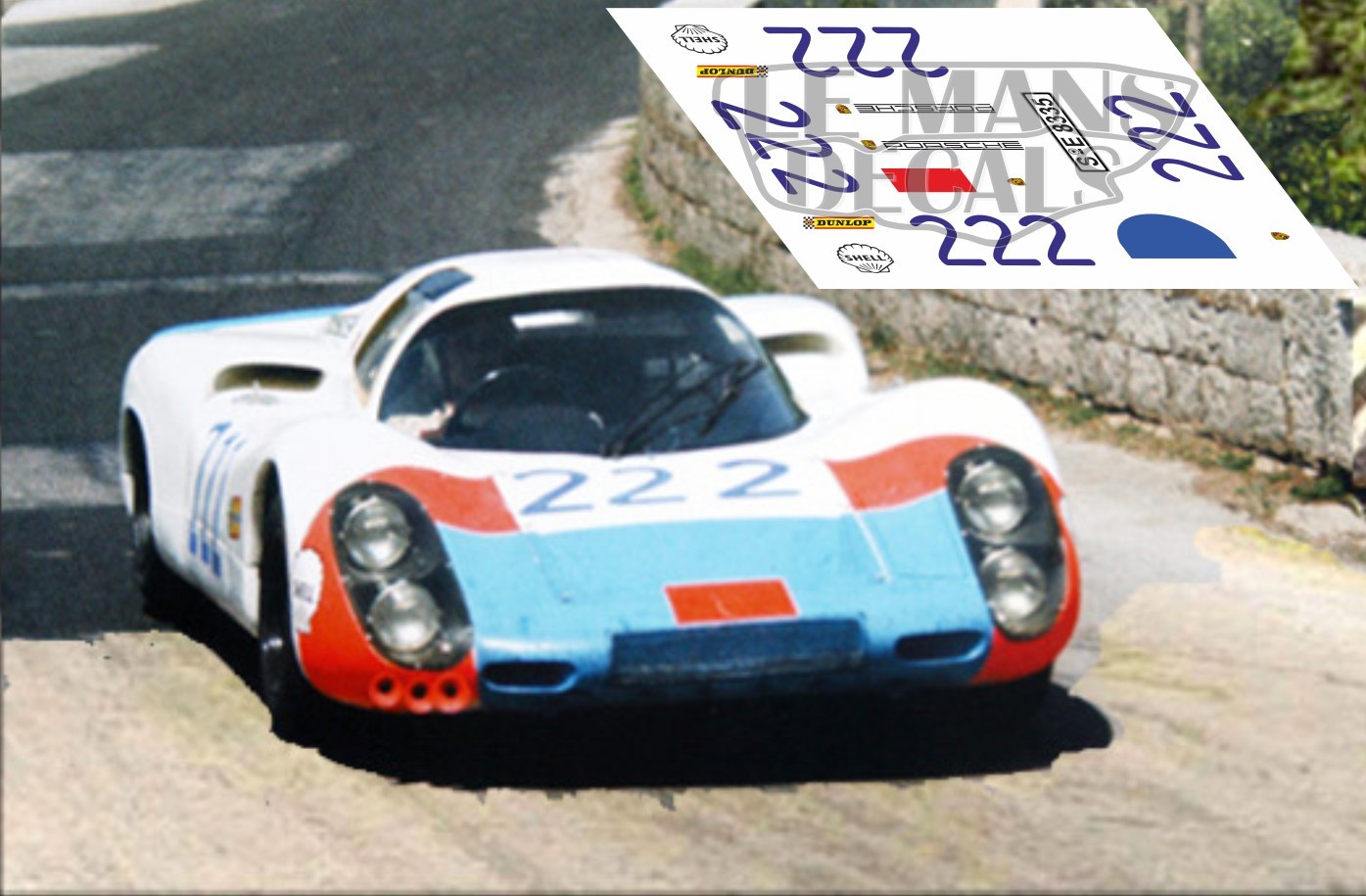Decals Porsche 907 Targa Florio 1968 1:32 1:24 1:43 1:18 1:64 1:87 slot decals