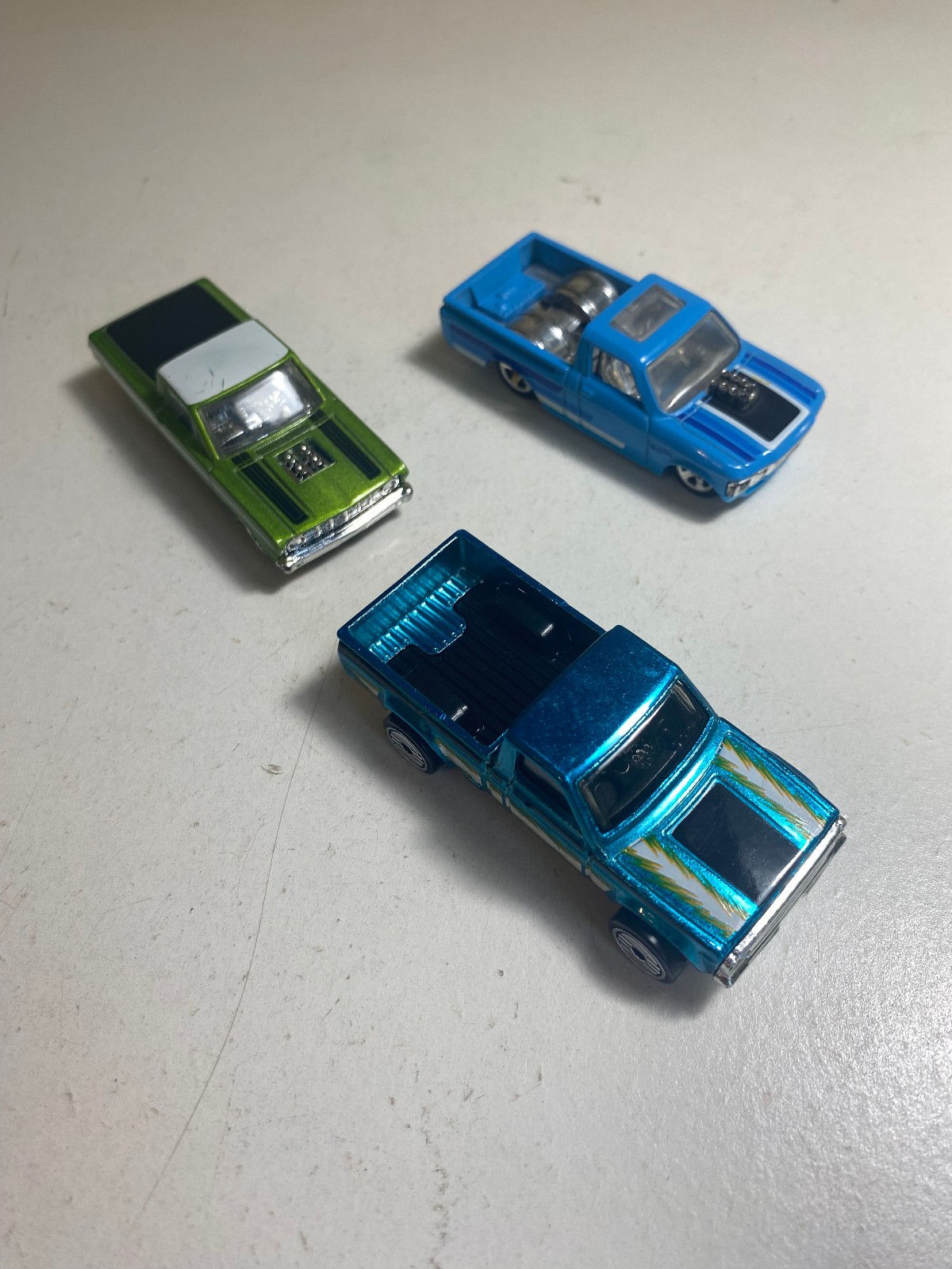 Hot Wheels 72 Chevy Custom LUV Mazda REPU DTX00 65 Ranchero Lot of 3 Loose 1/64