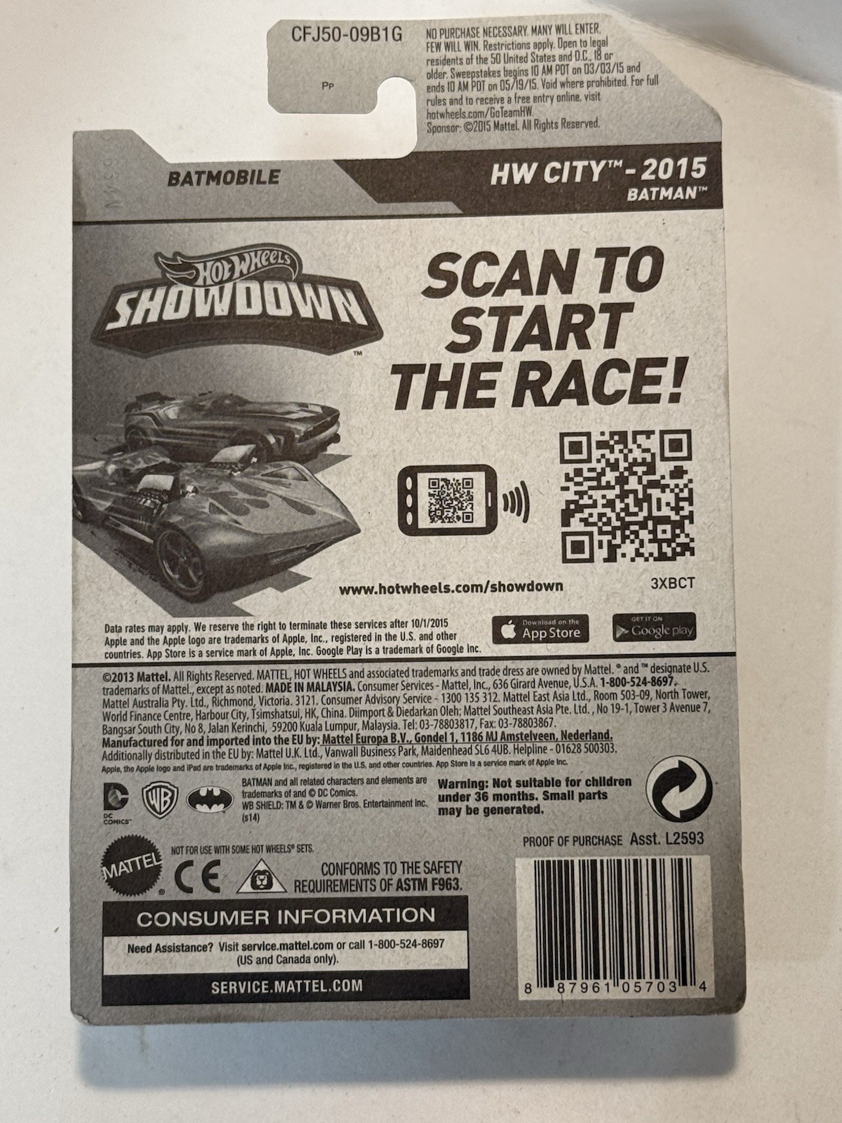 Hot Wheels 2015 62/250 HW City Batmoblie