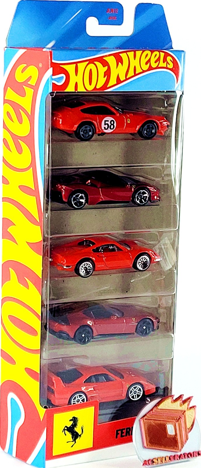 Hot Wheels 🟥🟥 FERRARI 🟥🟥 5 Pack w F40, 12Cilindri, 365 GTB4, SF90 & Dino